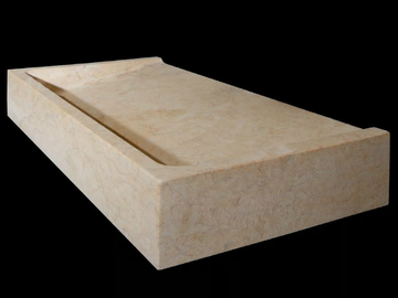 ETA - Countertop rectangular natural stone washbasin by RAMA 1956 - view 2